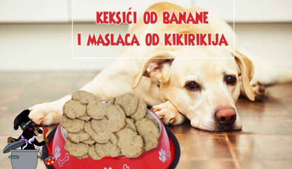 kaksići od banane i maslaca od kikirikija za pse